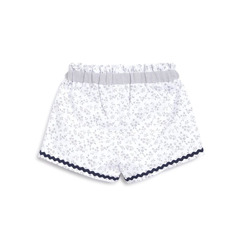 Girls Grey Printed Short Woven Trousers image number null